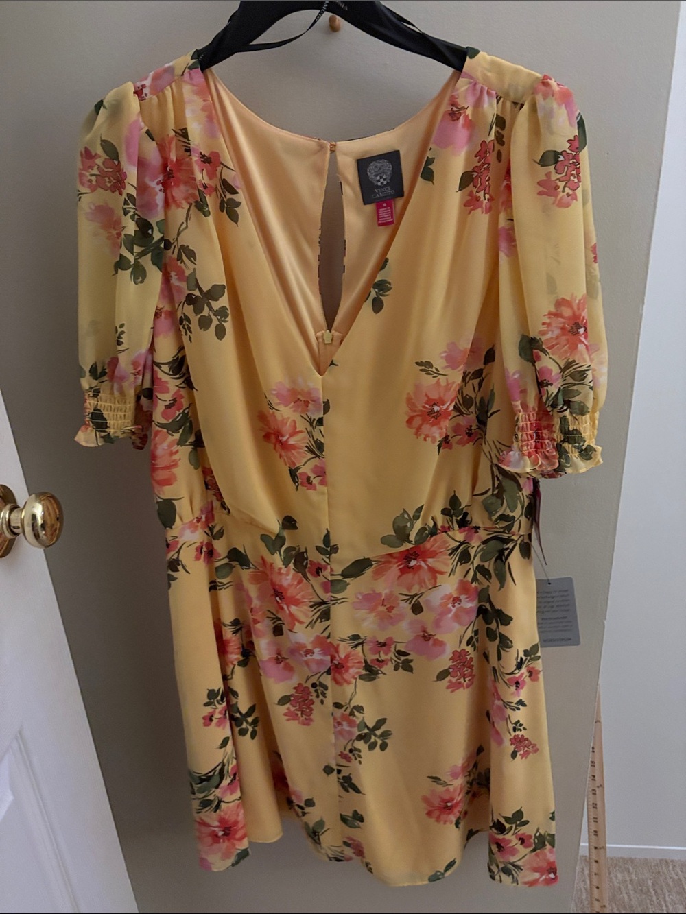 Vince Camuto Yellow Floral Dress NWT